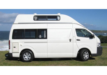 3 Berth Self Contained Campervan (Toilet and Shower). 3 Seat Belts, sleeps 3 in 2 double beds total. Not child friendly. Equipped with Kitchen, Bed Linen, Utensils.